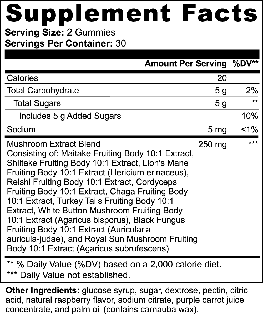 Mushroom Extract Complex Gummies by ShopRoxxy