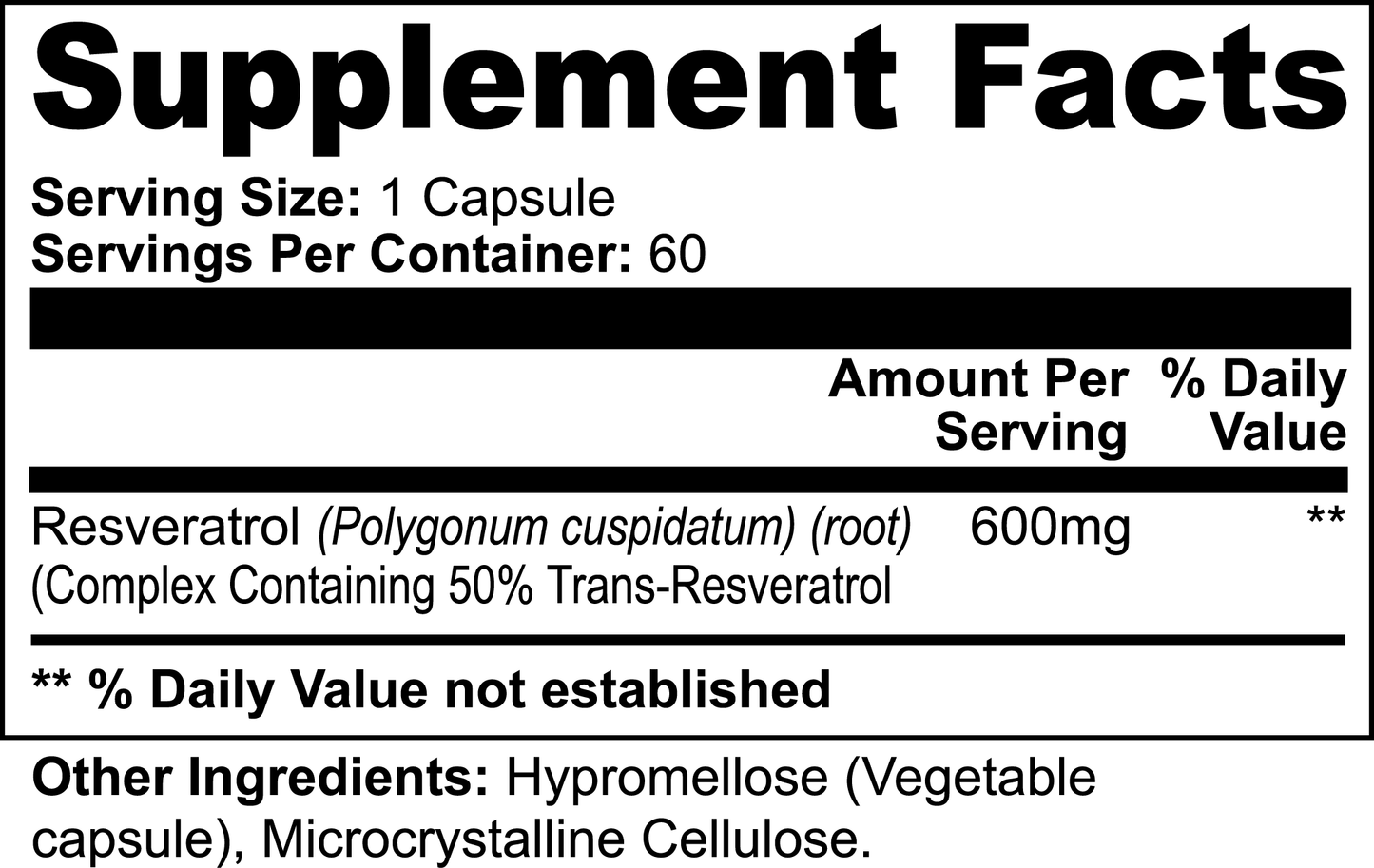 100% Natural Resveratrol by ShopRoxxy 600mg