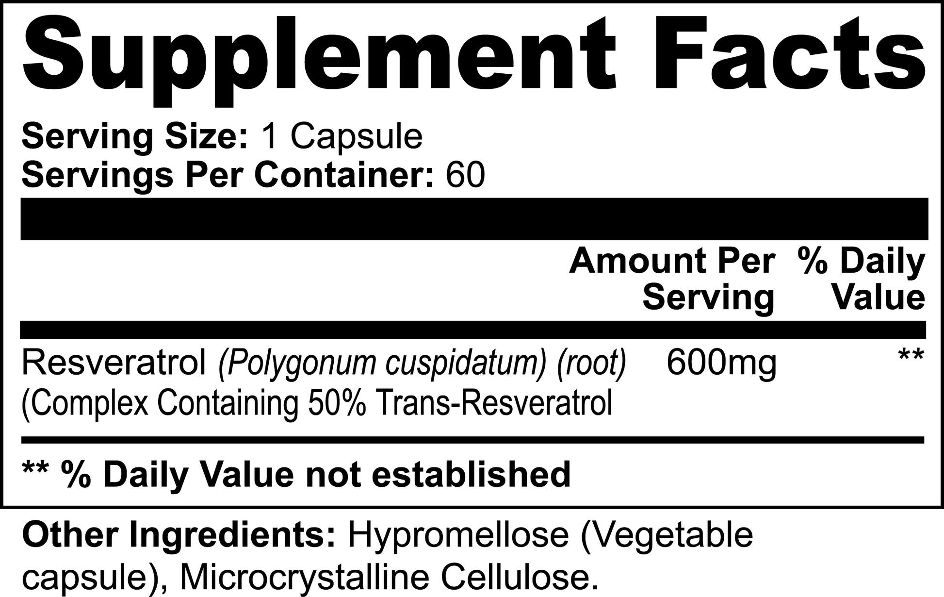 100% Natural Resveratrol by ShopRoxxy 600mg